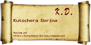 Kutschera Dorina névjegykártya