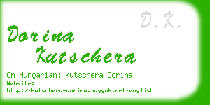 dorina kutschera business card